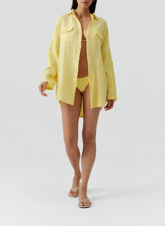 Shirts Melissa Odabash Elena Loose Shirt Yellow Apoella