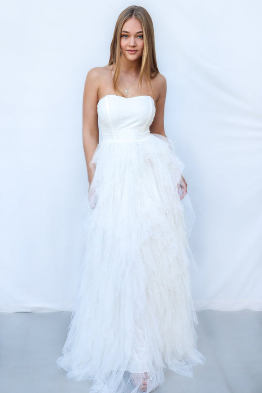 Elfie Maxi Dress - Ivory - Runway Goddess