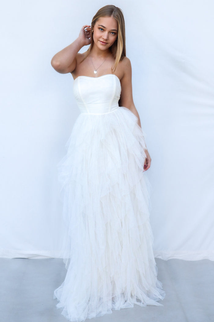 Elfie Maxi Dress - Ivory - Runway Goddess