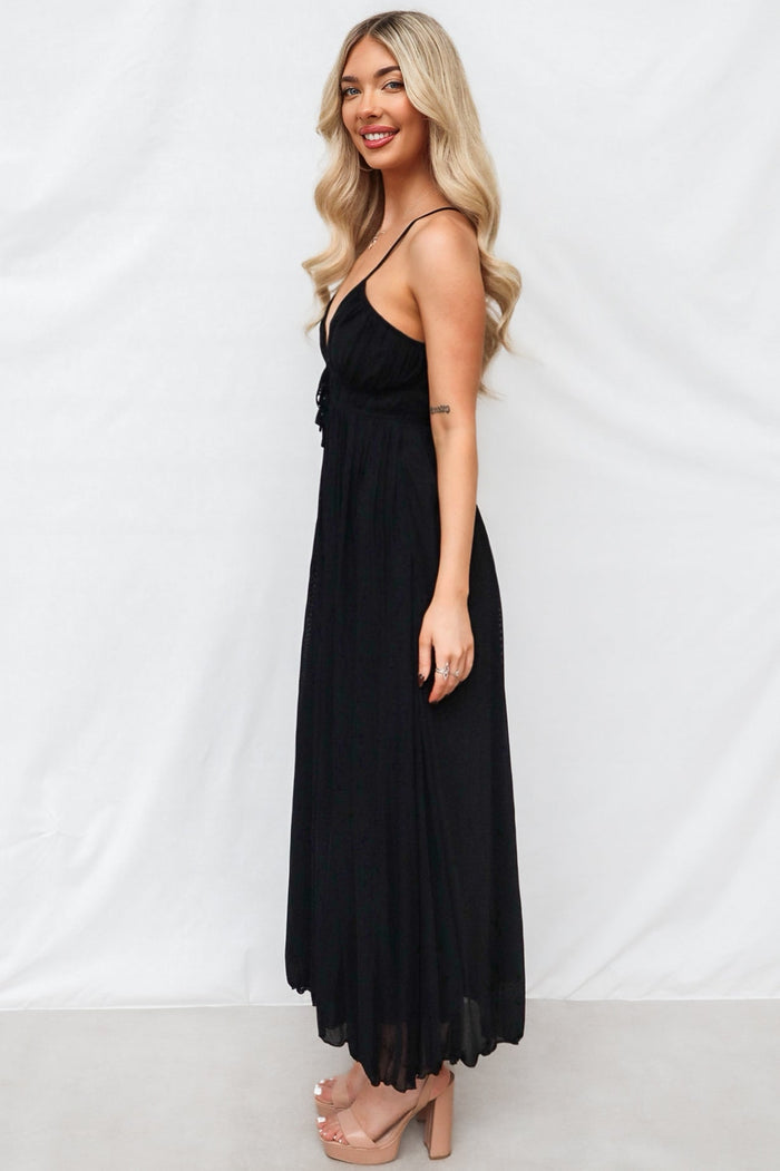 Elisa Midi Dress - Black - Runway Goddess