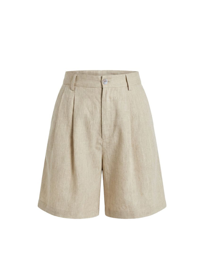 Shorts APOELLA Elli Linen Bermuda Shorts Beige Apoella