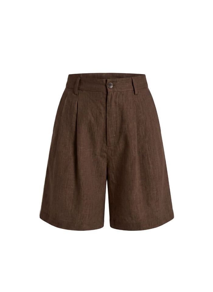 Shorts APOELLA Elli Linen Bermuda Shorts Espresso Apoella