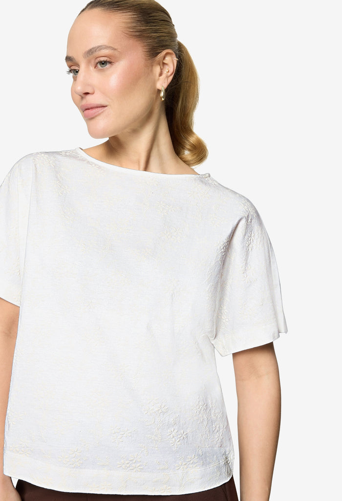 Embroidered Cotton T-Shirt