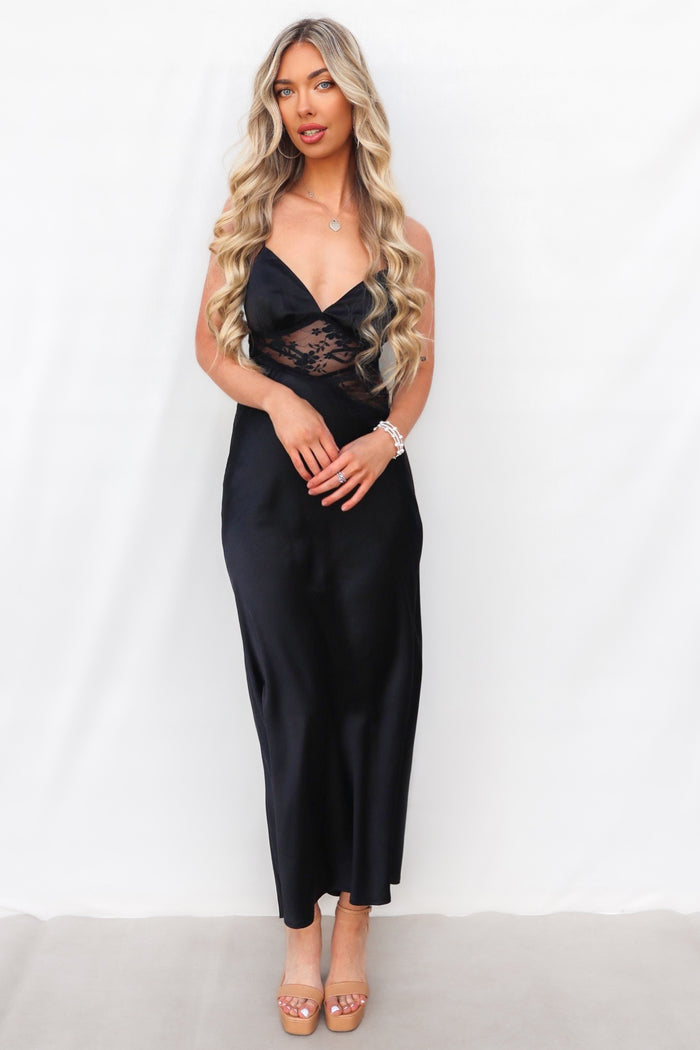 Erina Maxi Dress - Black - Runway Goddess
