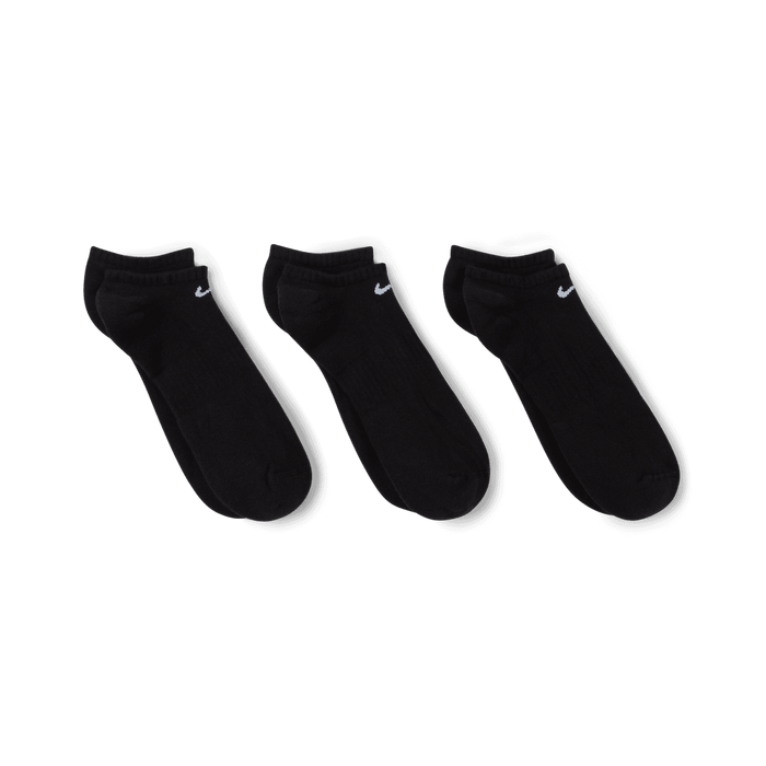 Everyday Cushioned Training No-Show Socks (3 Pairs) 'Black/White'