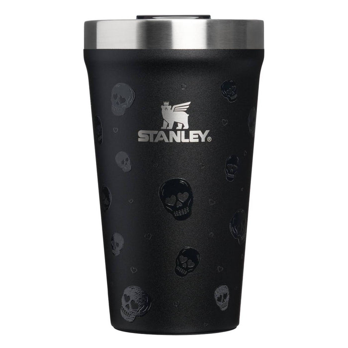Vaso térmico Stanley Everyday Tumbler Sweetheart Skulls de 473 ml en vista frontal #color_STA Sweetheart Skulls