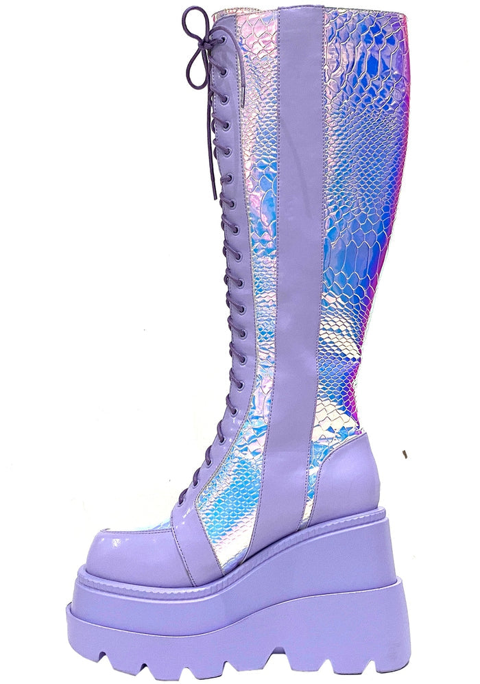 Fairy Kiss Hi Lavender Platform Boots