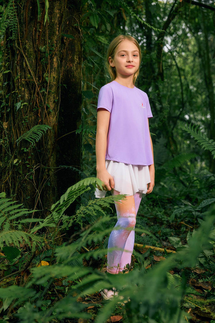 Printed Short Sleeves **Whelan Purple**