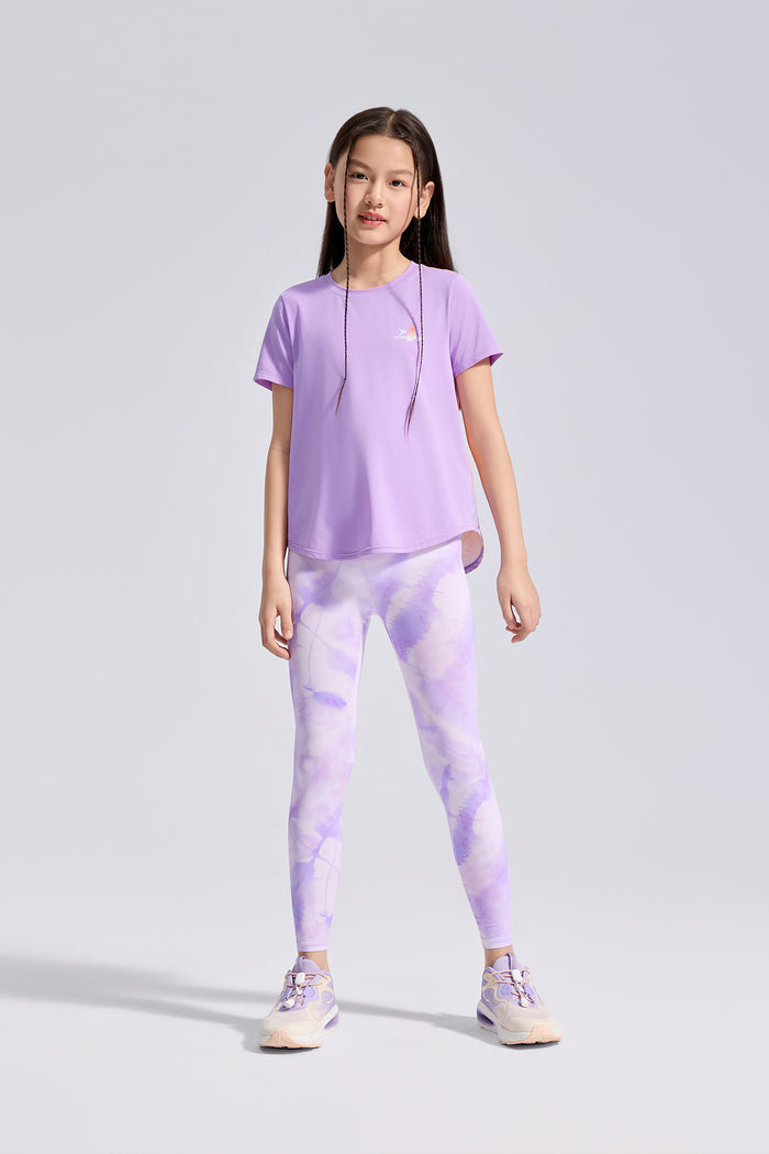 Printed Short Sleeves **Whelan Purple**