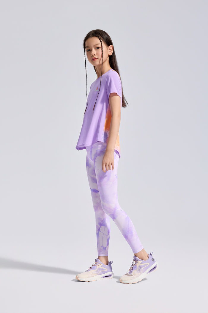 Printed Short Sleeves **Whelan Purple**