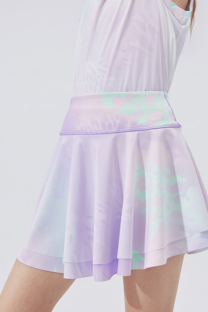 Fairy Printed Skirt **Color Coral Pink Purple**