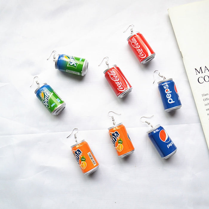 Fashion Cool Resin Cans Drop Earrings