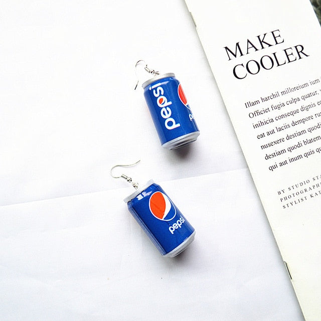 Fashion Cool Resin Cans Drop Earrings