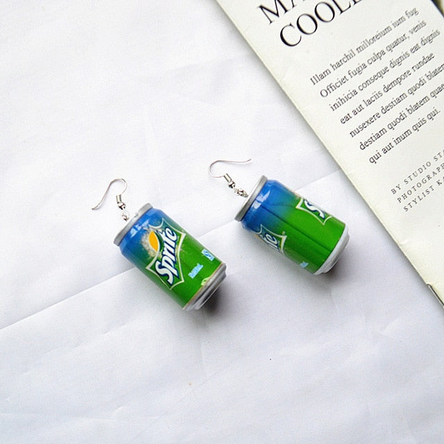 Fashion Cool Resin Cans Drop Earrings