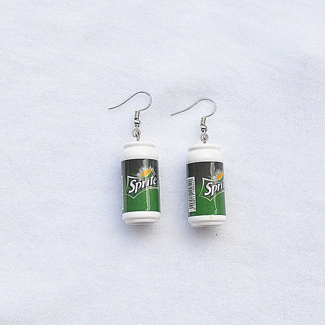 Fashion Cool Resin Cans Drop Earrings