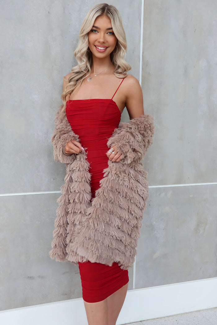 Felix Faux Fur Jacket Coat - Brown - Runway Goddess