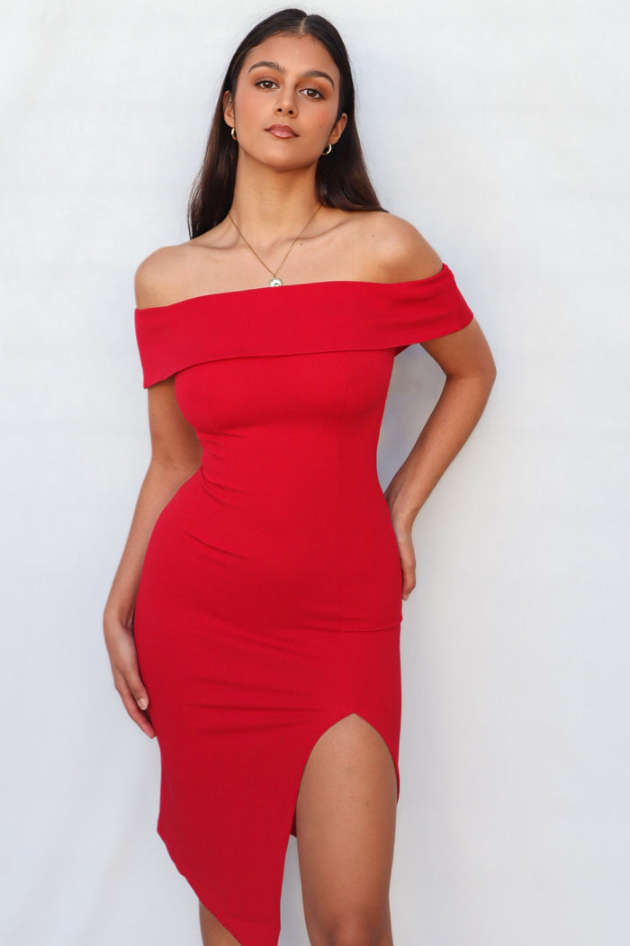 Femme Fatale Dress - Red - Runway Goddess