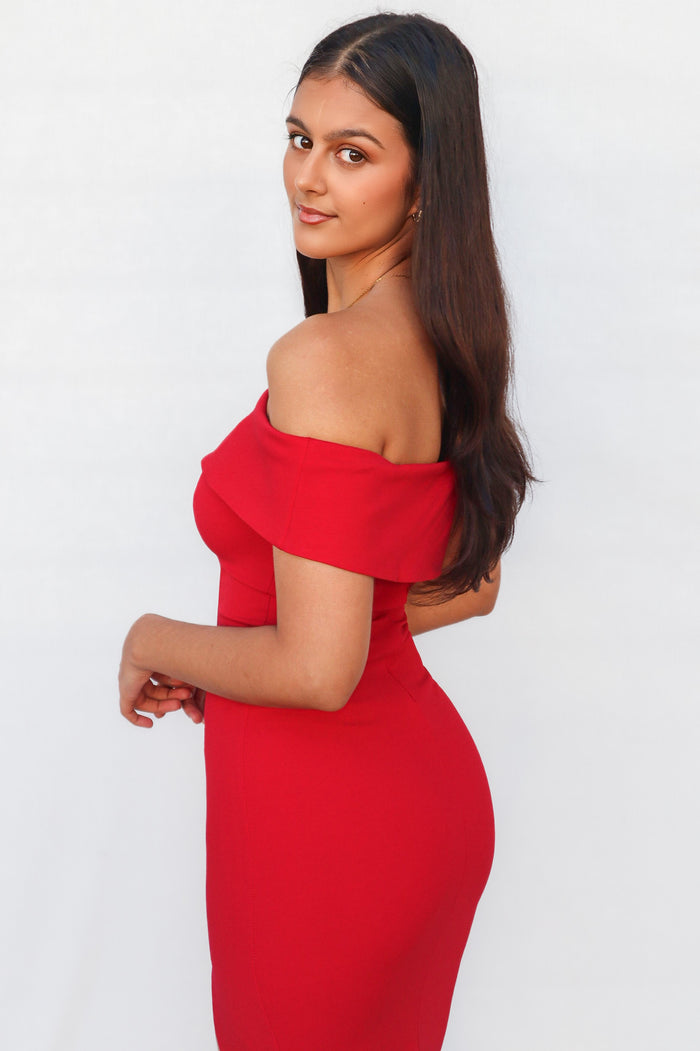 Femme Fatale Dress - Red - Runway Goddess