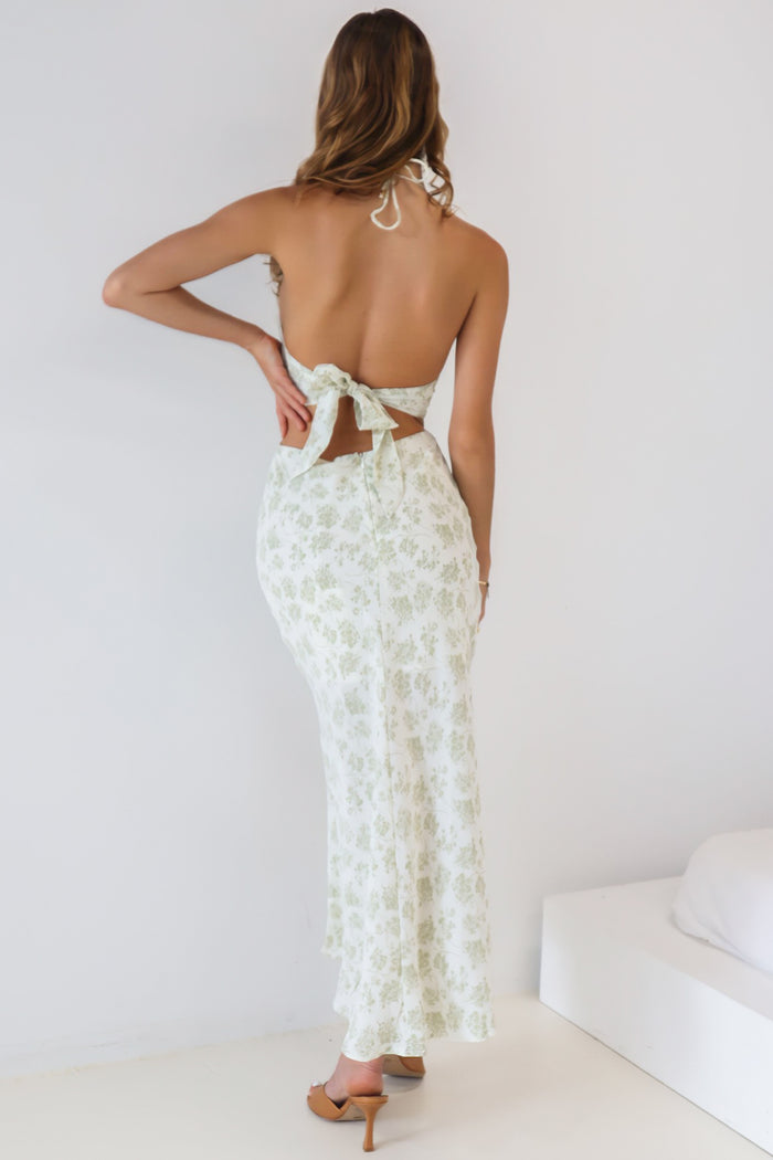 Fern Midi Dress - Sage Floral - Runway Goddess