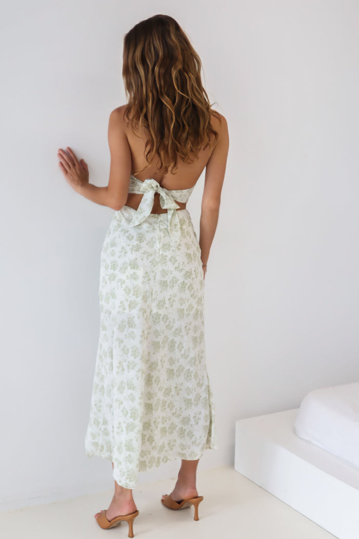 Fern Midi Dress - Sage Floral - Runway Goddess