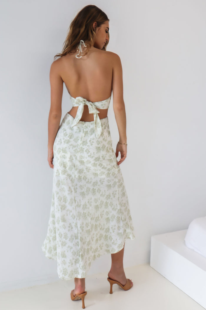 Fern Midi Dress - Sage Floral - Runway Goddess