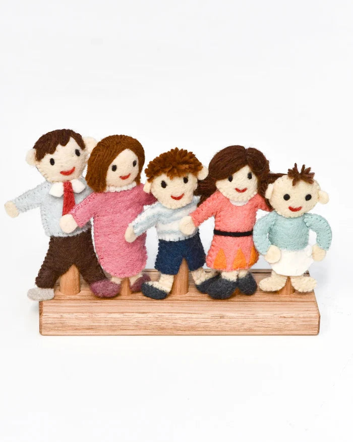 Five Finger Family Felt Finger Puppet Set
