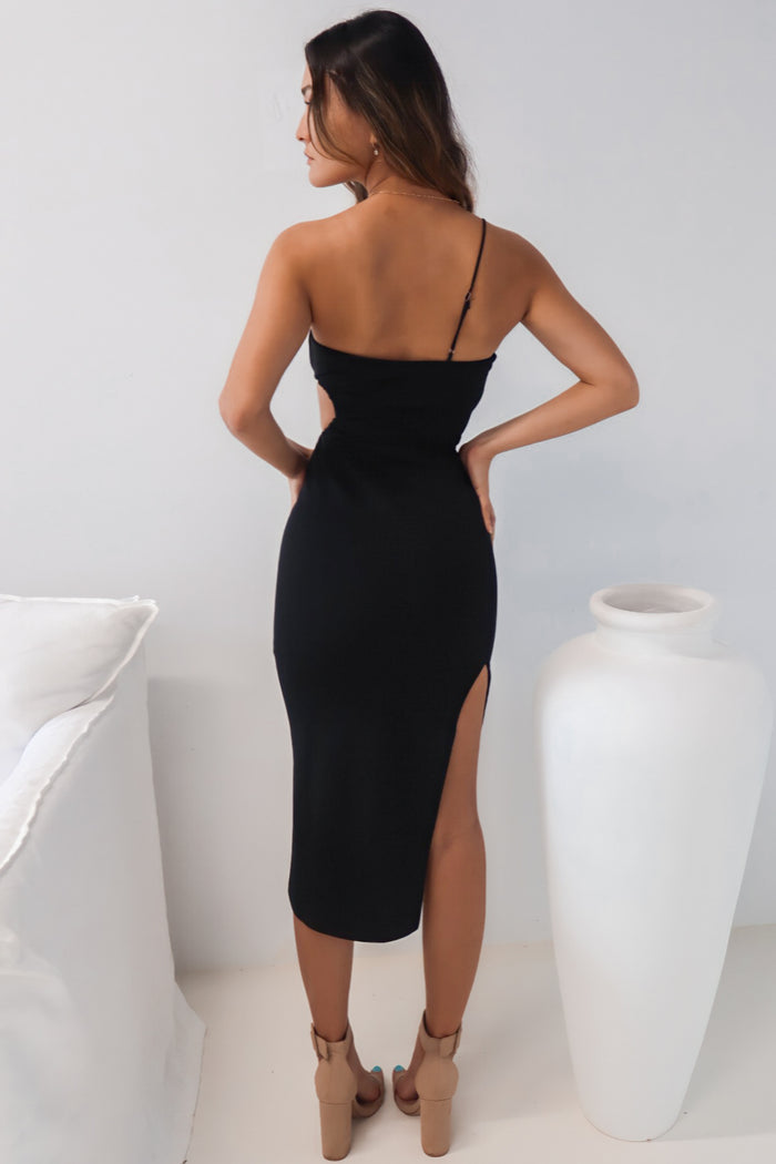Fleur Midi Dress - Black - Runway Goddess