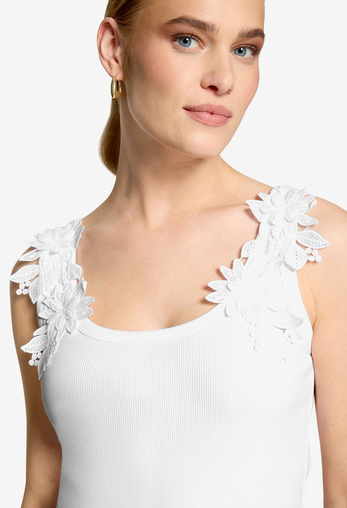 Floral Detail Sleeveless Top