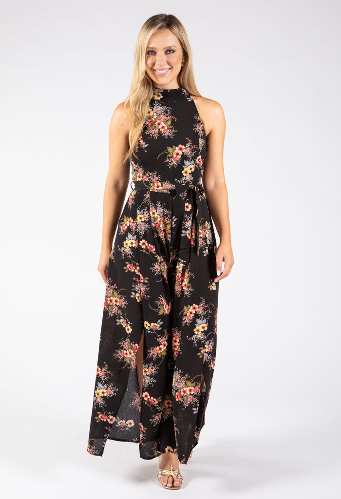 Floral Halter Jumpsuit
