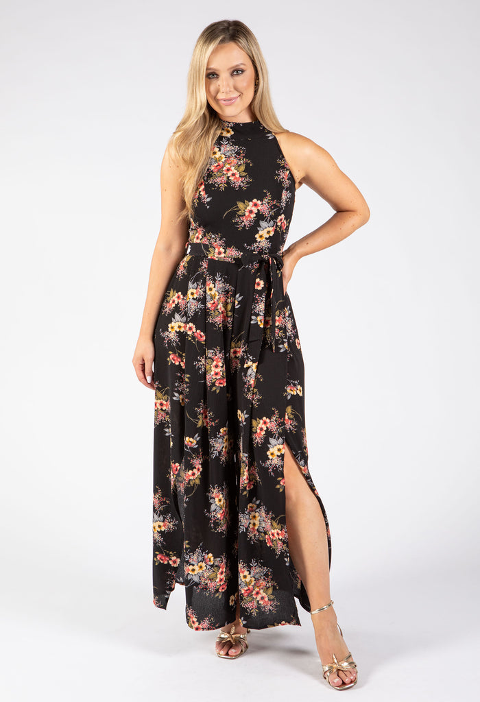 Floral Halter Jumpsuit