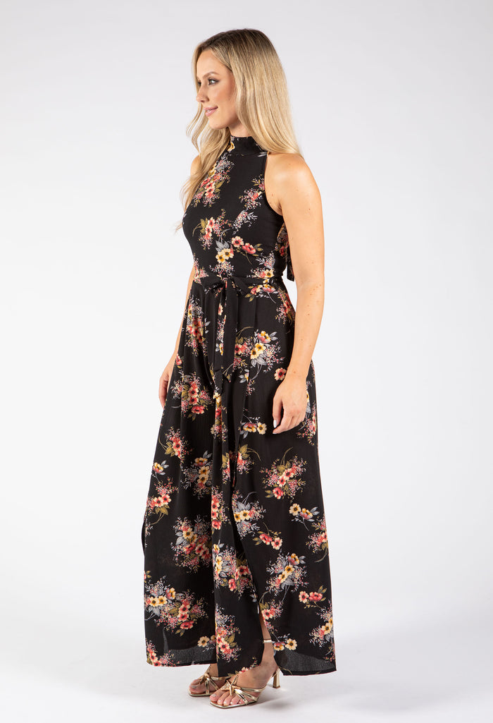 Floral Halter Jumpsuit