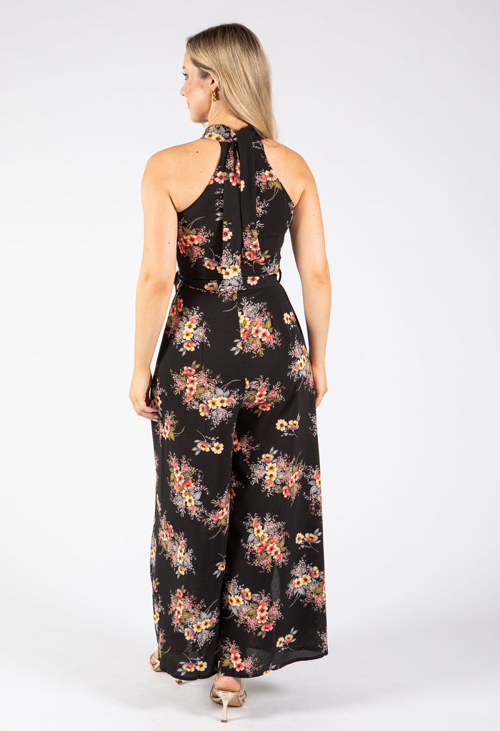 Floral Halter Jumpsuit