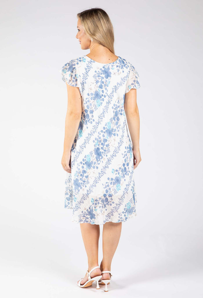 Floral Linen Look Dress