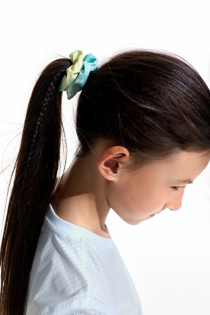Stretchand Printed Scrunchie **Color Coral Blue Black**