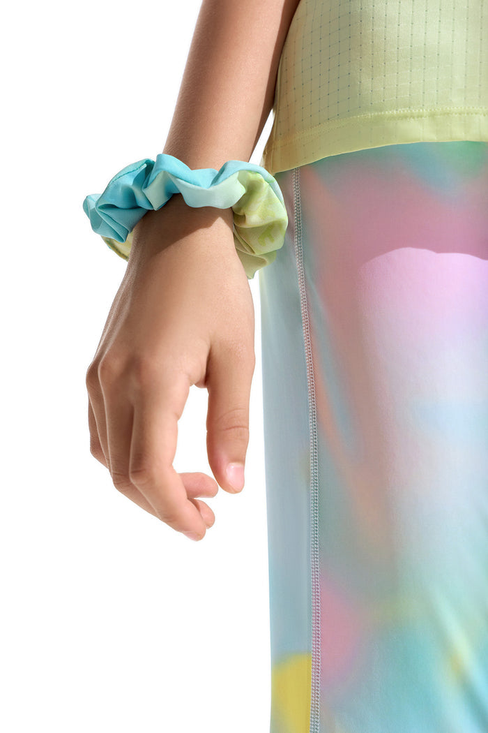 Stretchand Printed Scrunchie **Color Coral Blue Black**