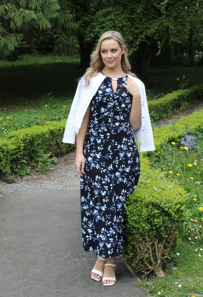 Floral Sleeveless Midi Dress