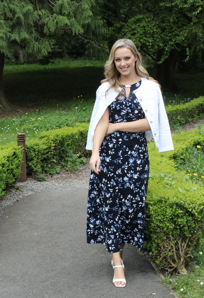 Floral Sleeveless Midi Dress