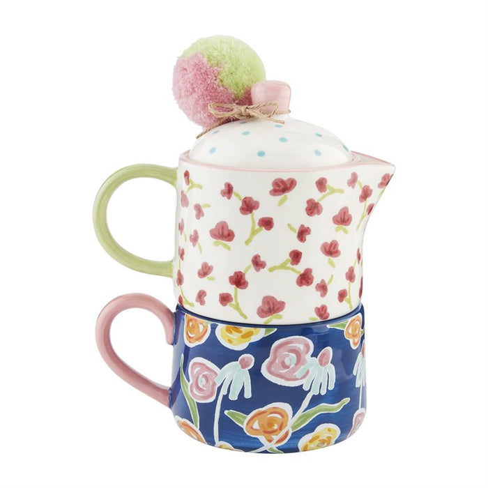 Floral Tea Set for One