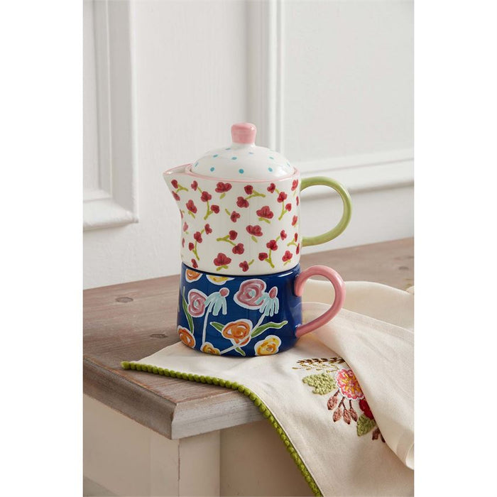 Floral Tea Set for One