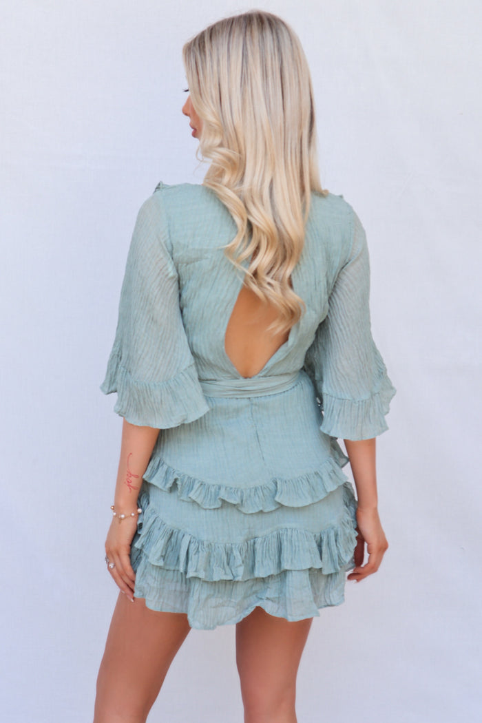 Florentine Dress - Sage - Runway Goddess
