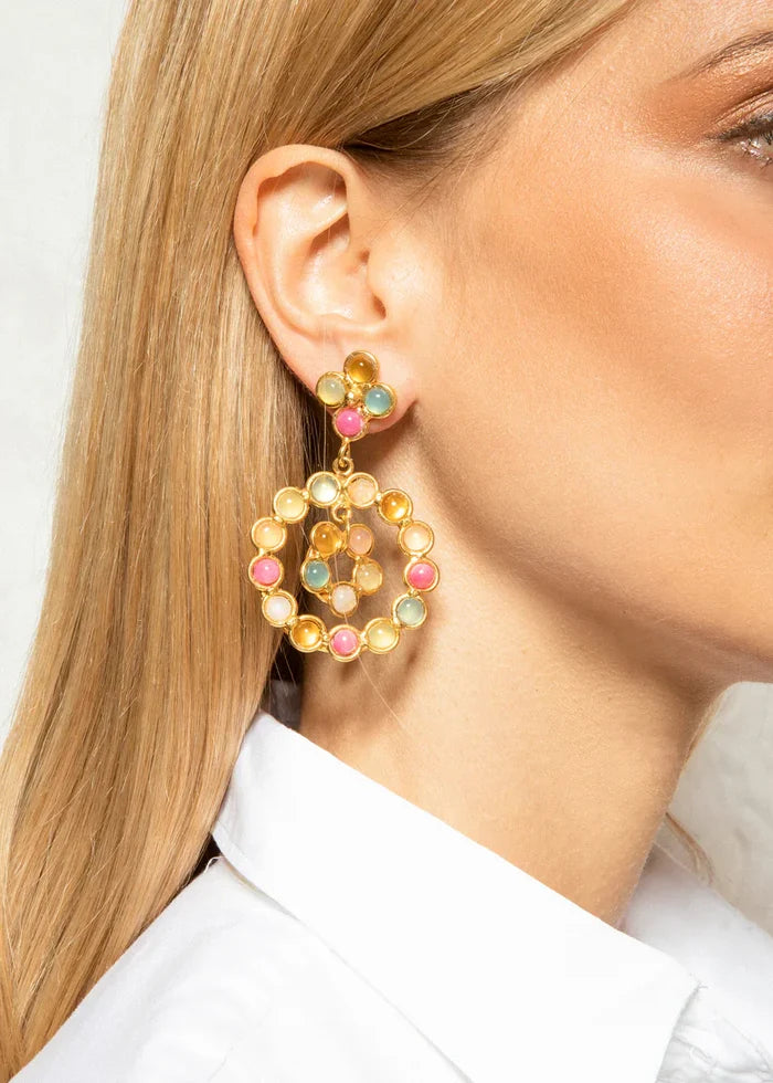 Earrings Sylvia Toledano Flower Candies Chandelier Earrings Multi Summer O/S Apoella