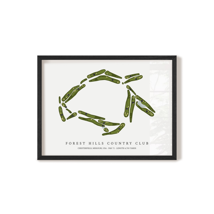 Forest Hills Country Club | Golf Course Print | Black+Frame