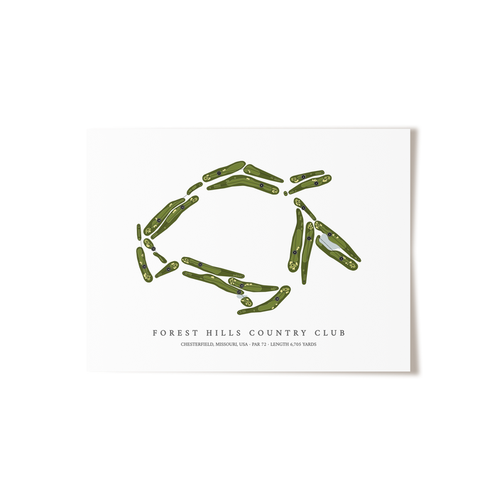 Forest Hills Country Club | Golf Course Print | Unframed
