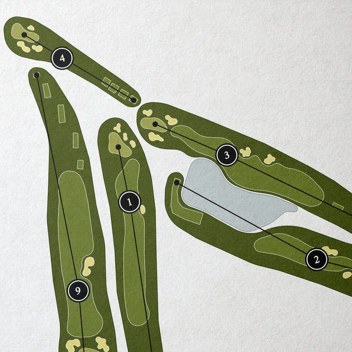 Forest Hills Country Club | Golf Course Print | Close+Up