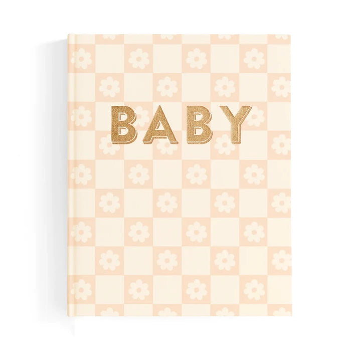 Fox & Fallow Baby Record Book - Pink Daisy Grid