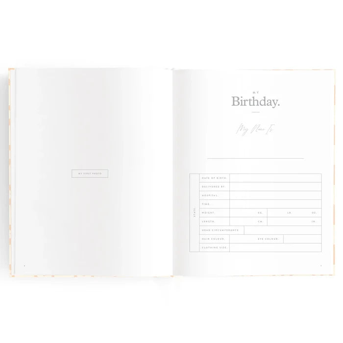 Fox & Fallow Baby Record Book - Pink Daisy Grid
