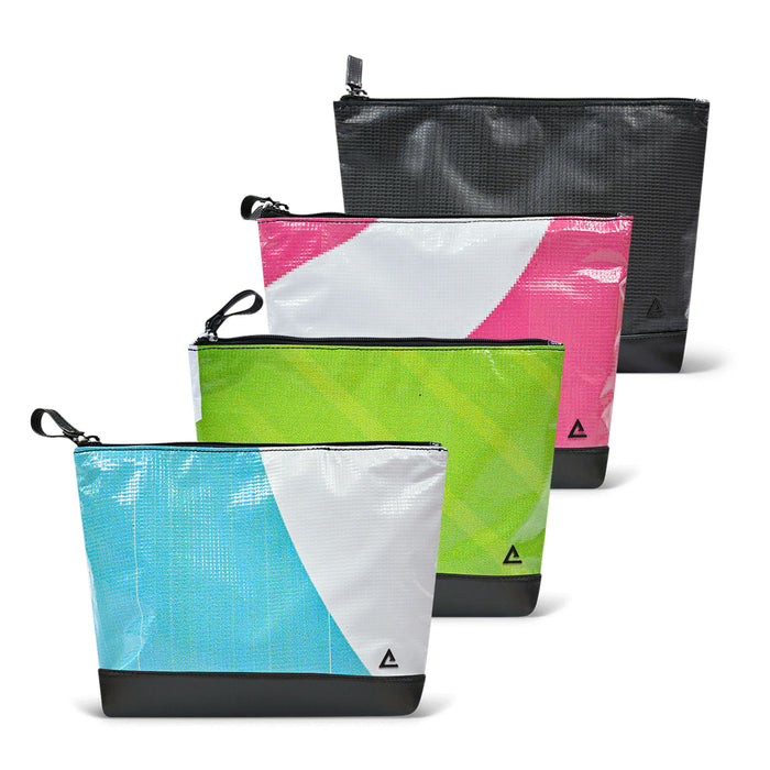 Frankie Pouch in Different Colorways - Repurposed Billboard Vinyl