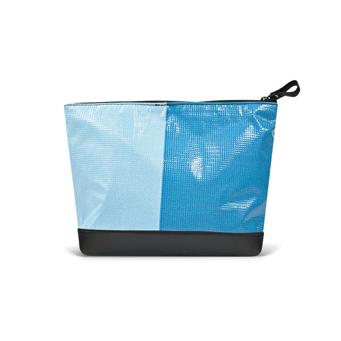Frankie Pouch in Cool Colorway - Repurposed Billboard Vinyl