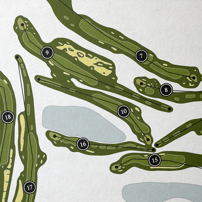 French Lick Resort - The Pete Dye Course | Golf Course Print | Close Up
