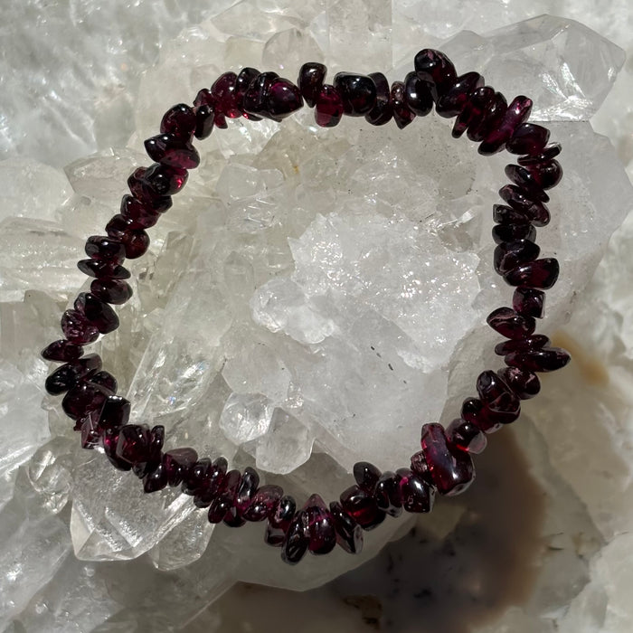 Garnet Beaded Bracelet